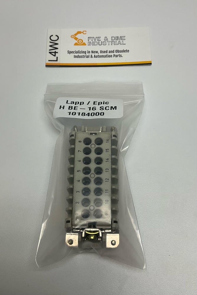 Lapp Epic H-BE-16-SCM / 10184000 16+PE 16-Pin Connector for Male Pins