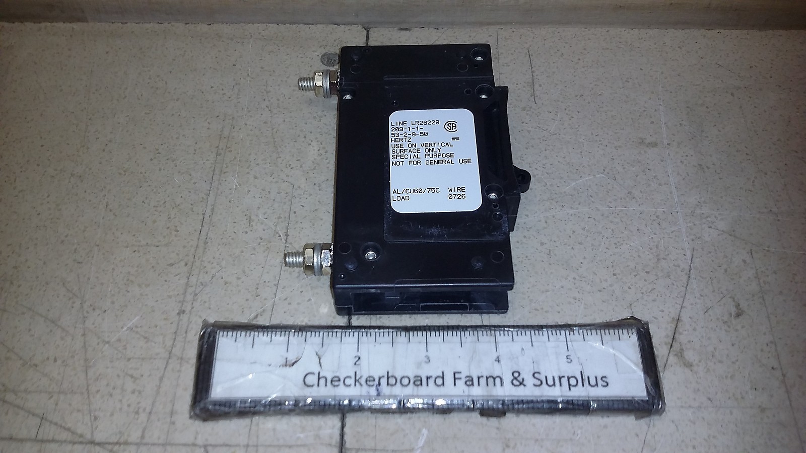 NOS Airpax Sensata Circuit Breaker 209-1-1-53-2-9-50 LR26229 1 Pole 50A 125-VDC