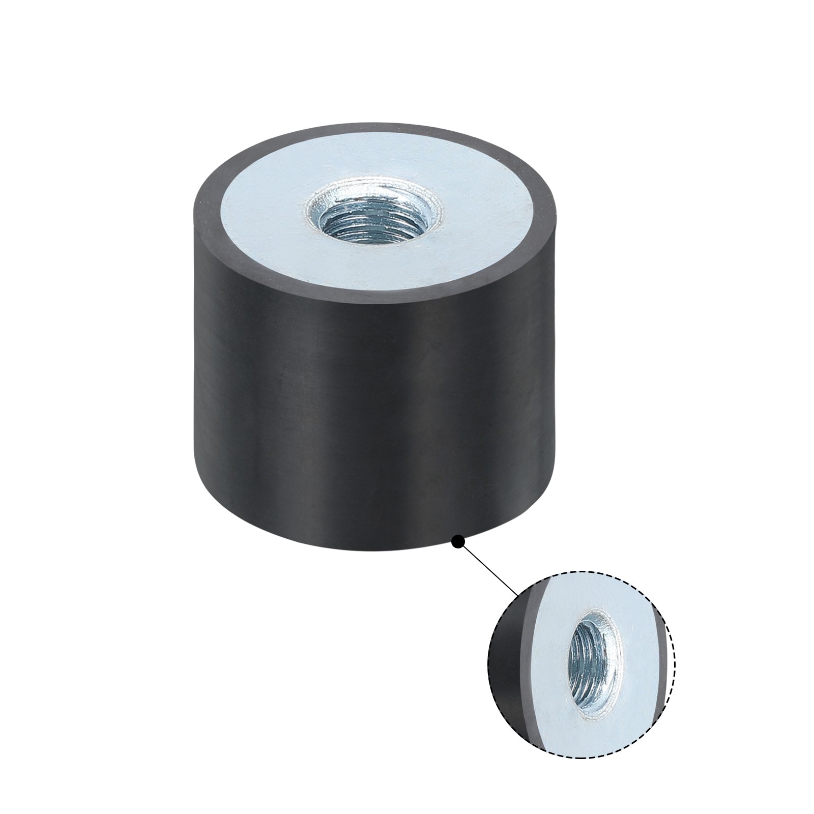 25 x 20mm M8 Thread Female Rubber Mounts, Silent Block Base Block