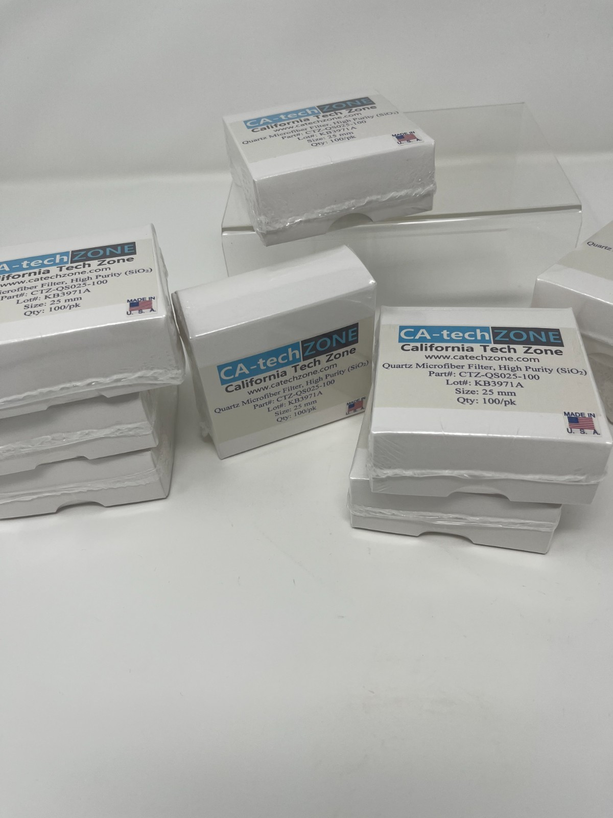 Quartz Microfiber Filter, High Purity (SiO2), (25 mm) (100/pk) CA-tech ZONE