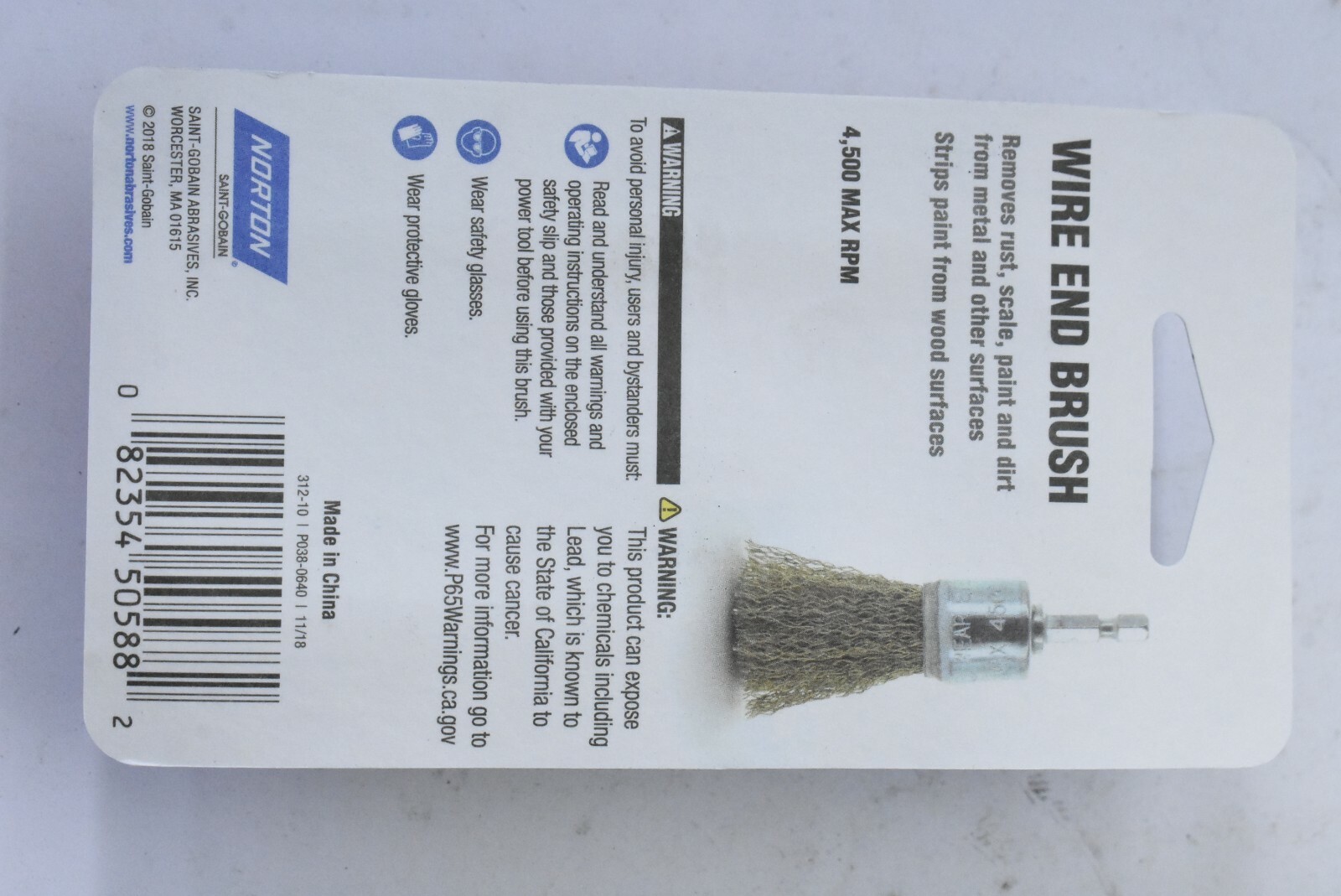 Norton 1″ Coarse Wire End Steel Brush Electric Drill Cleaning And Deburring