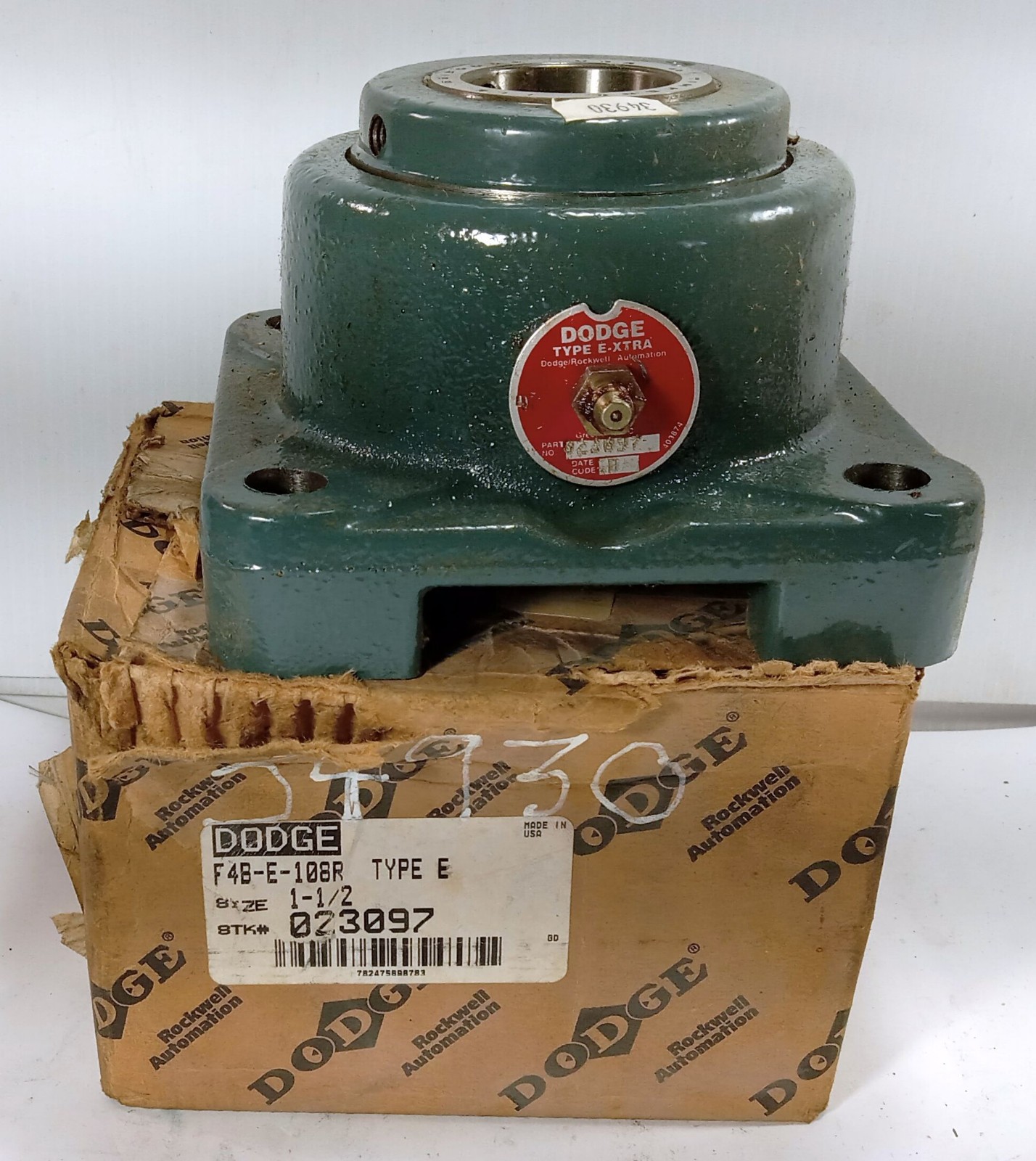 1 NEW DODGE 023097 F4B-E-108R 4 BOLT FLNG PILLOW BLOCK BEARING NIB *MAKE OFFER*