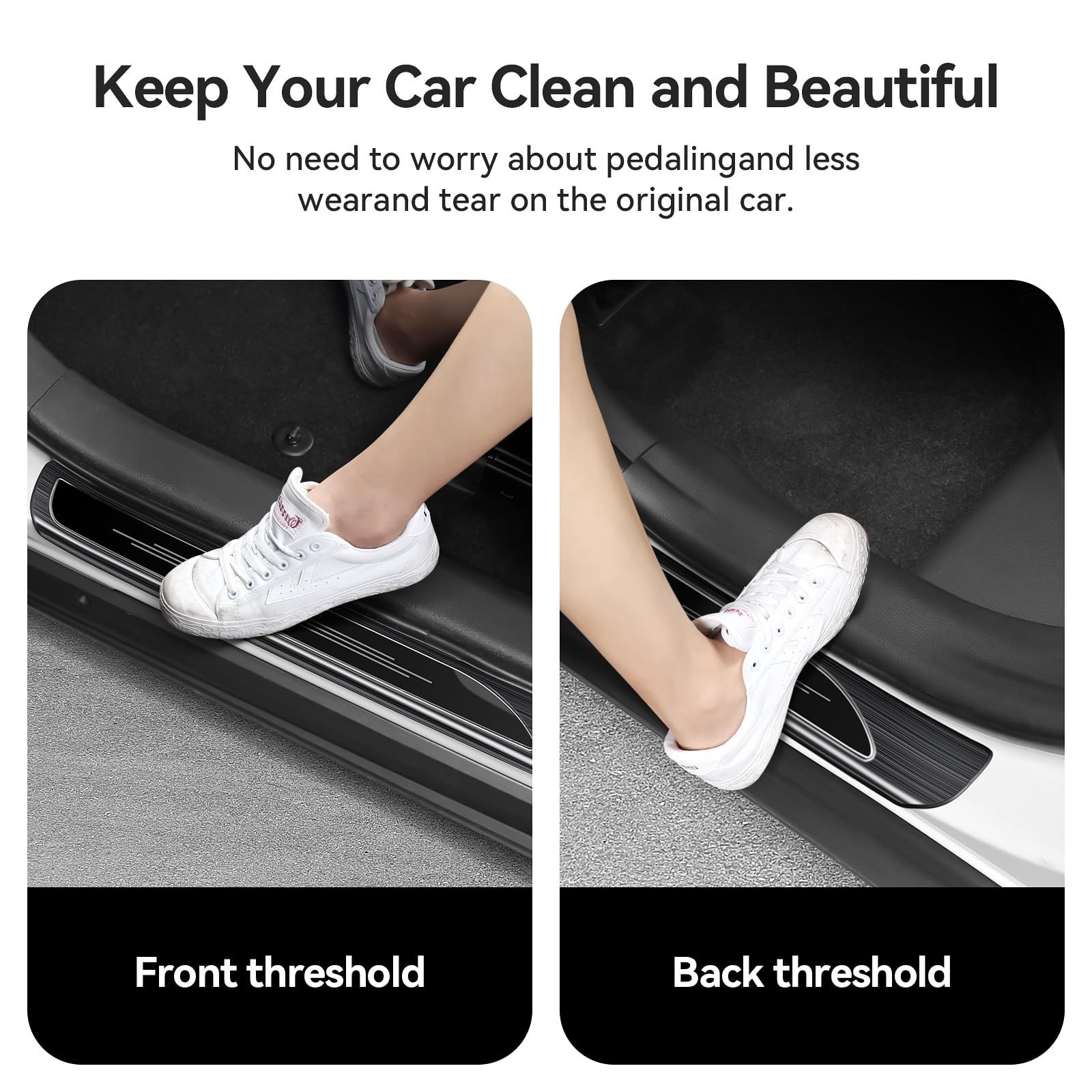 4PCS Door Sill Protector for Toyota 2025 2024 2023 2022 2021 2020 2019 RAV4 H…