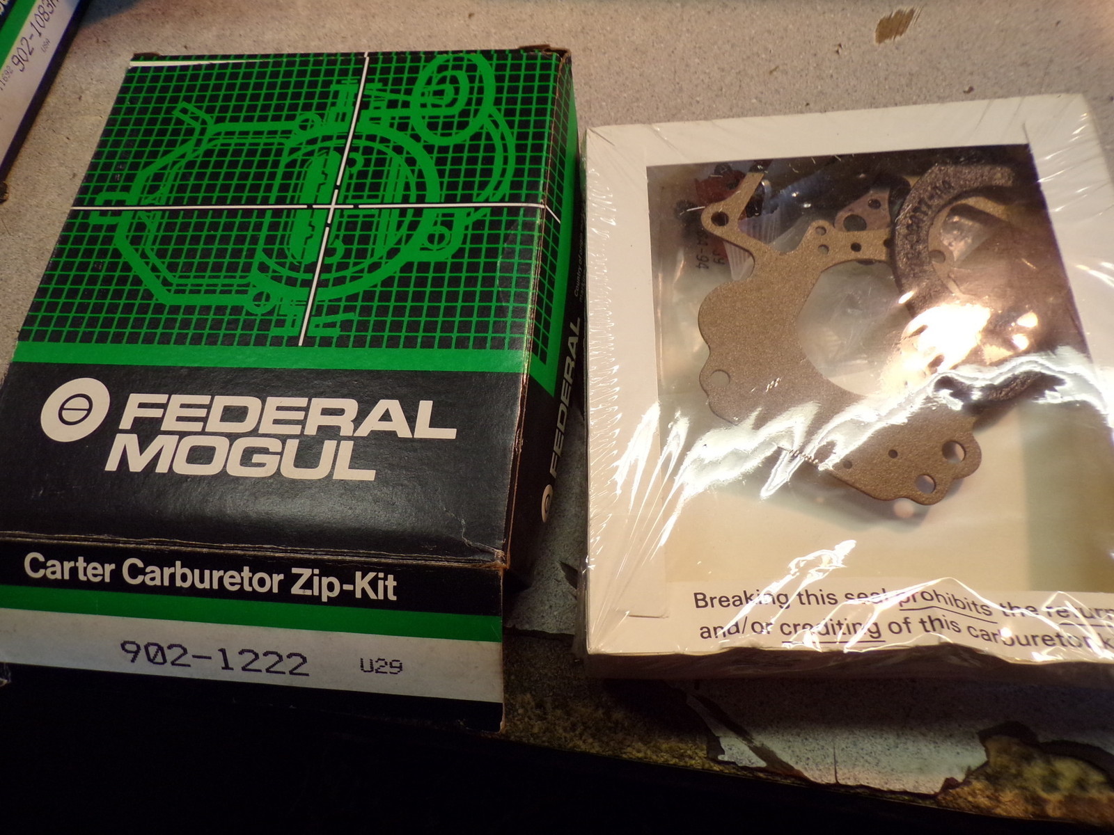 NEW Federal Mogul 902-1222 Carter Carburetor Zip Kit *FREE SHIPPING*