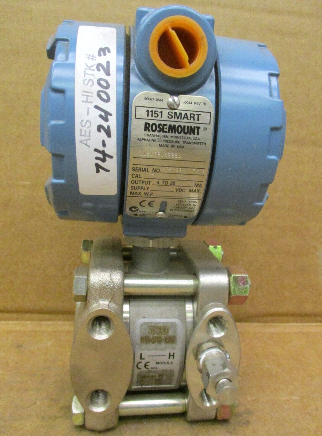 Rosemount 1151GP0S2231 1151 SMART Transmitter 49643HI