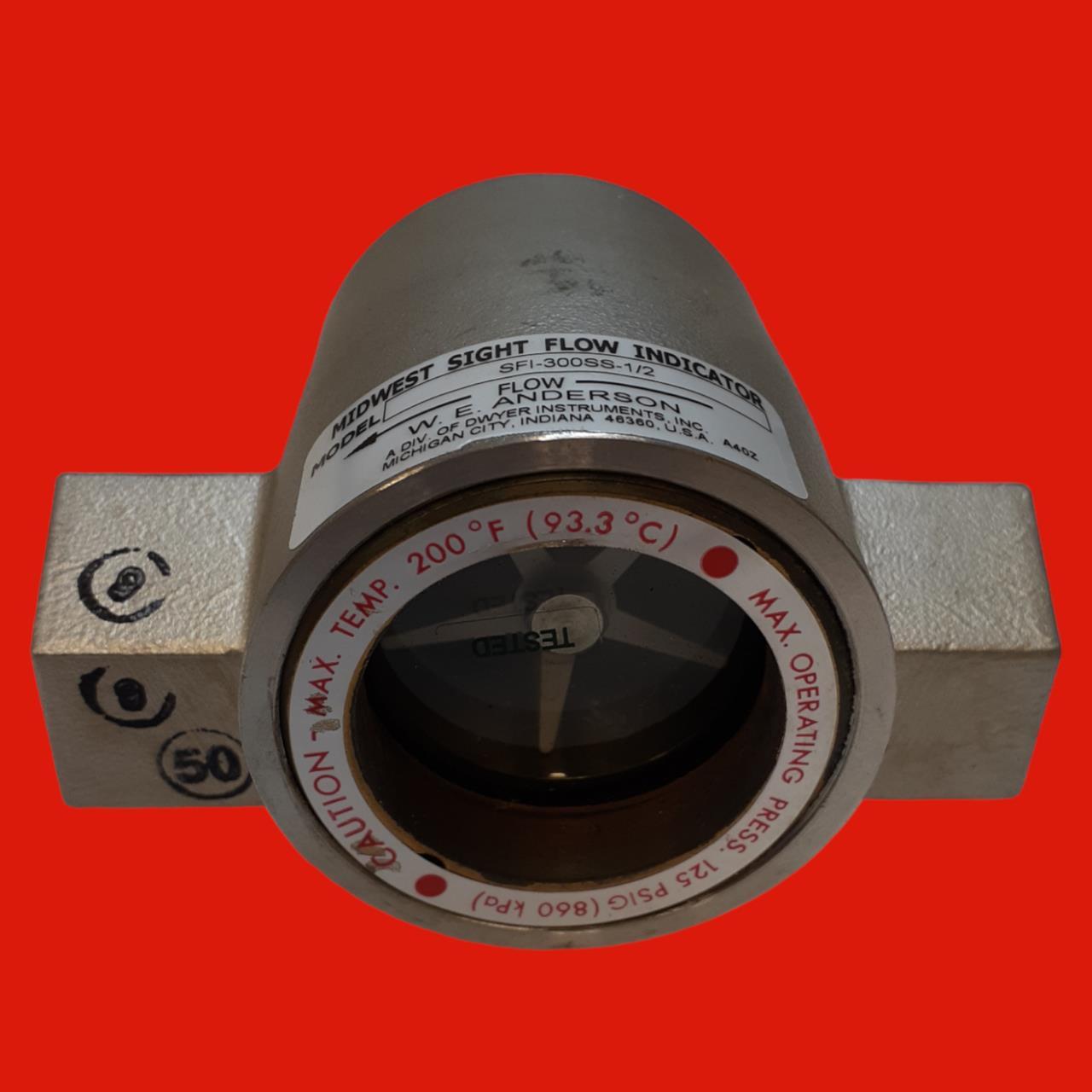 W.E. Anderson SFI-300SS-1/2 Midwest Sight Flow Indicator