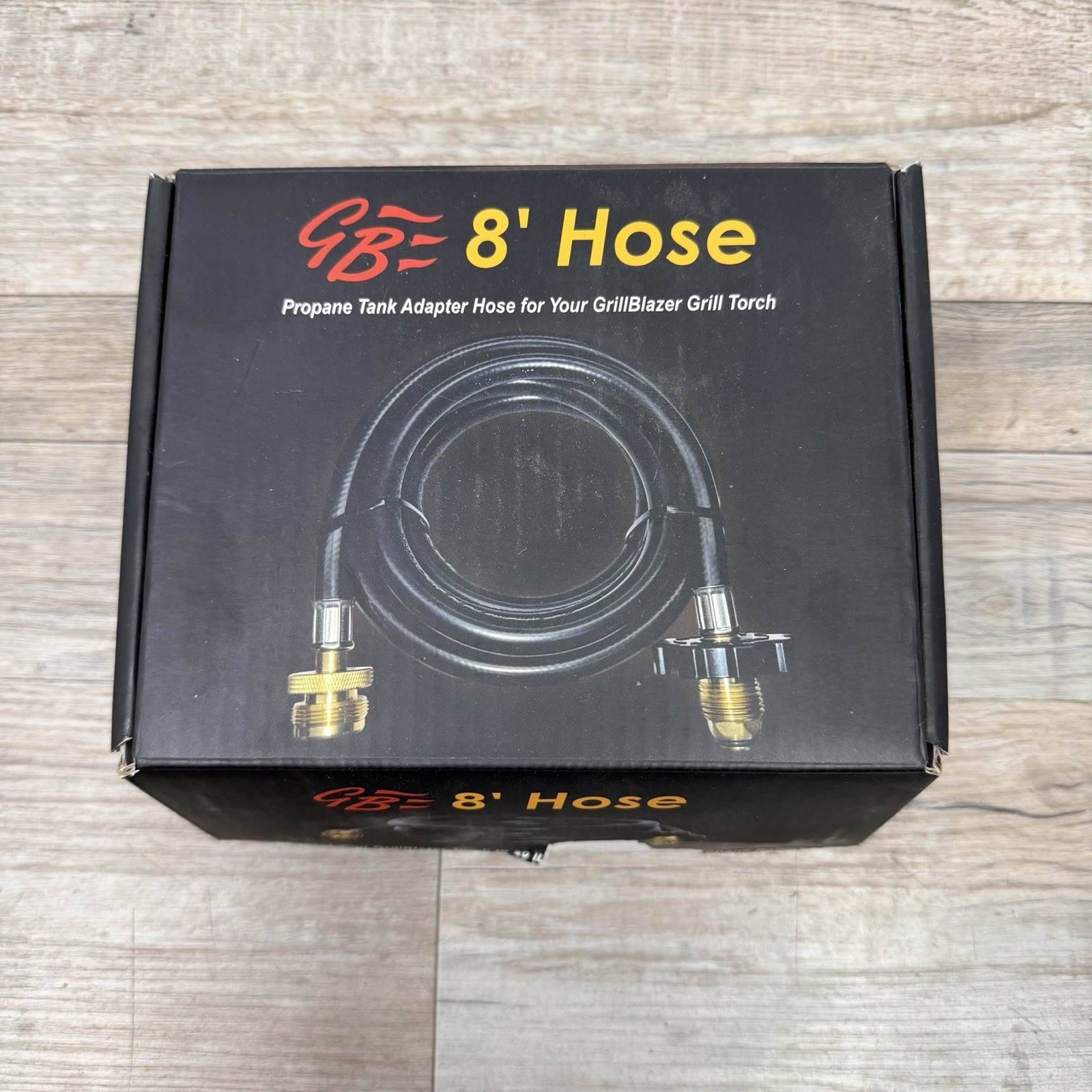 GRILLBLAZER 8ft Propane Hose and Adapter for 20lb Propane Tank Fits GrillGun
