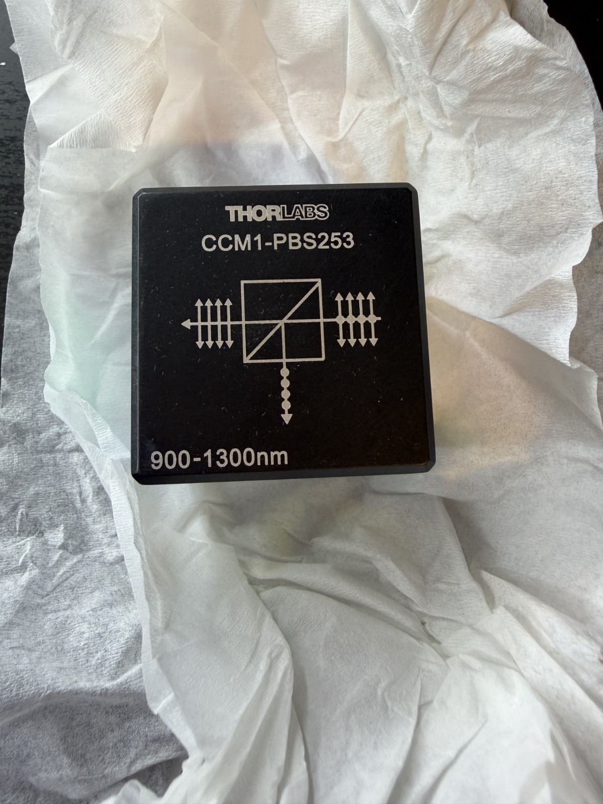 Thorlabs CCM1-PBS253 30mm Cage Cube Polarizing Beamsplitter PBS 900-1300nm