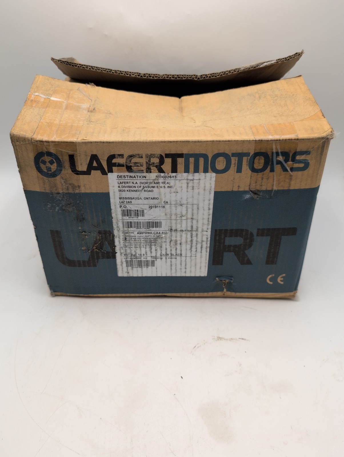 NEW Lafert CG90L6A 1.8kW 2.4HP 230/460V 3-Phase Electric Motor 1730 RPM TEFC IE3