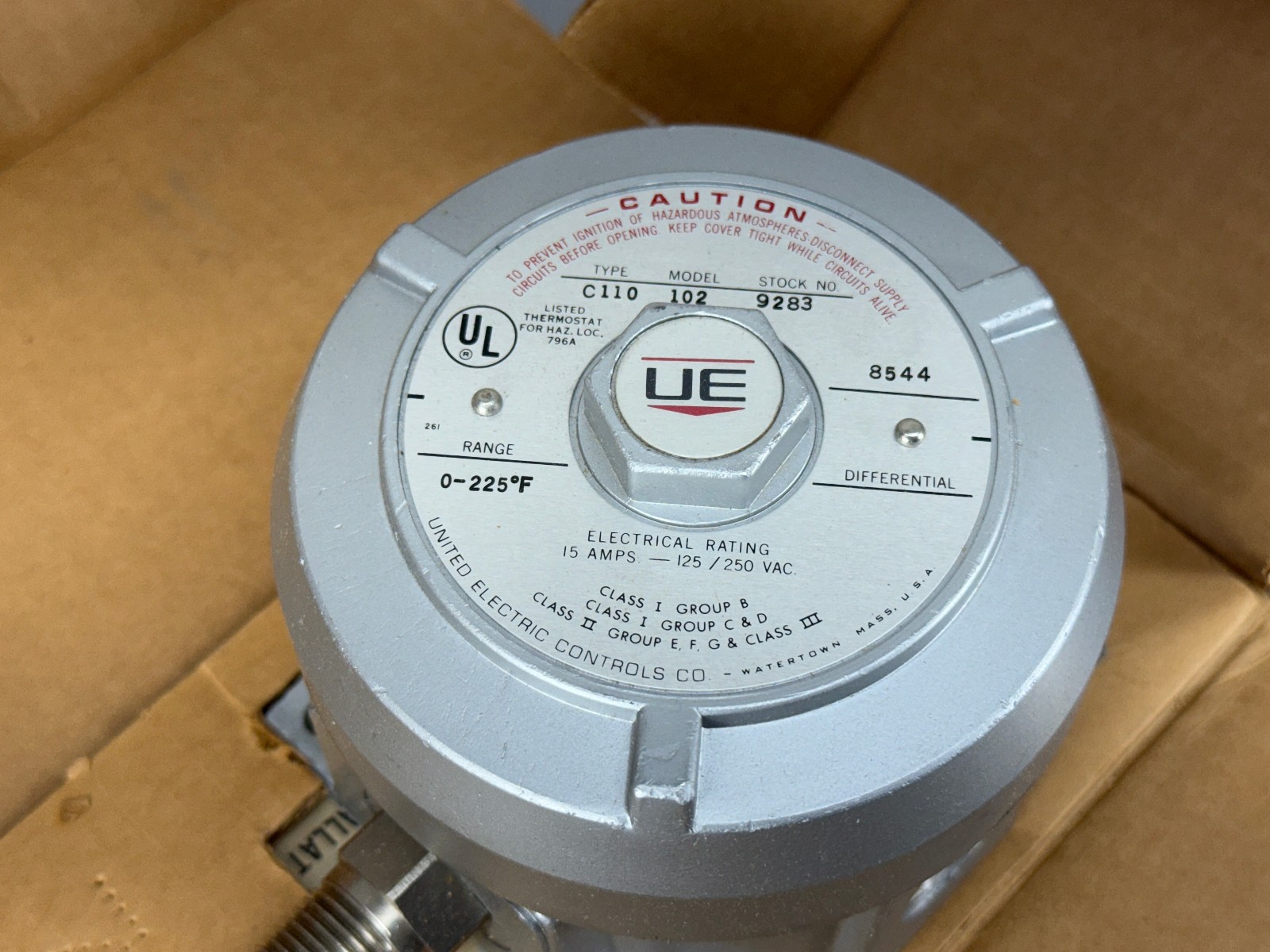 UE C110 Model 102 Temperature Controller 0-225° F United Electrical 9283