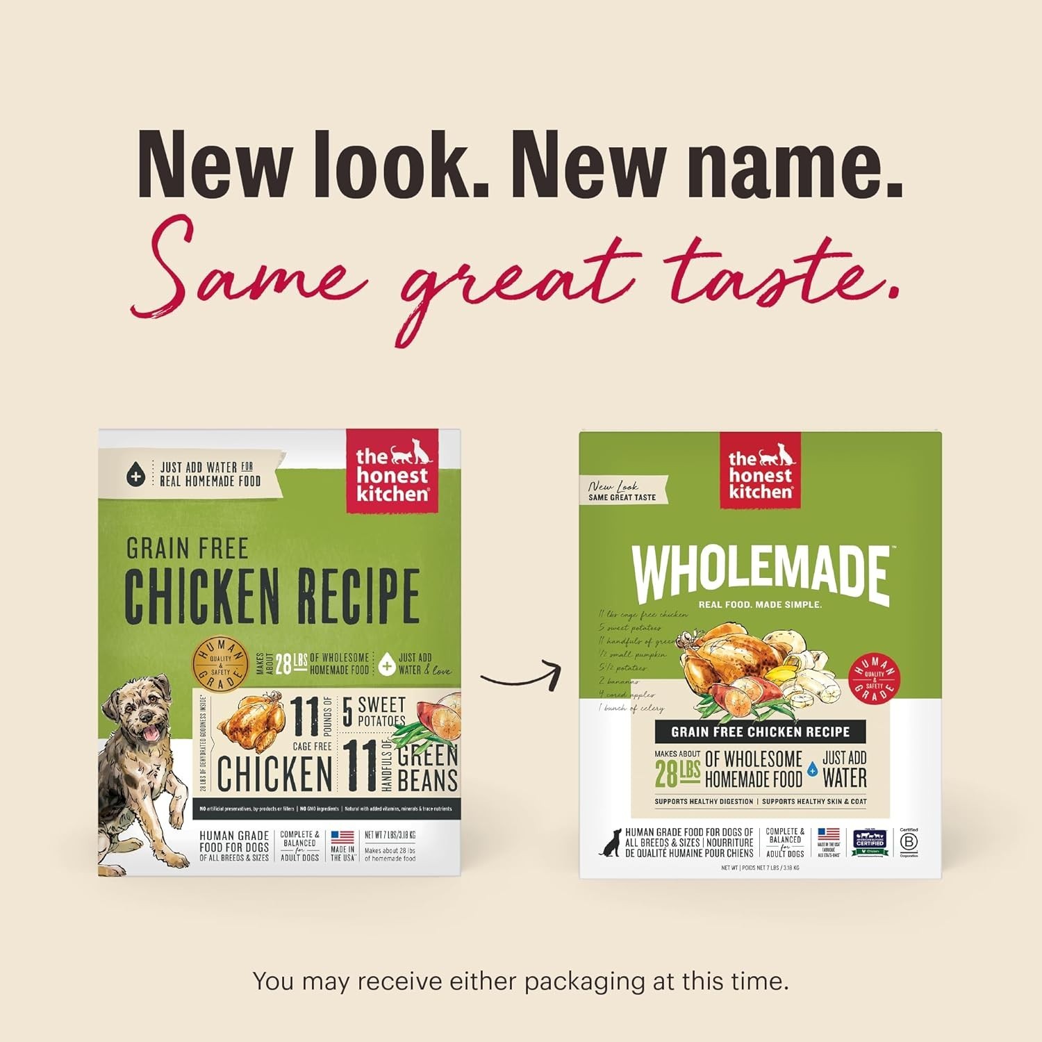 The Honest Kitchen Wholemade Grain Free Adult Dehydrated Dog Food – Chicken,10lb