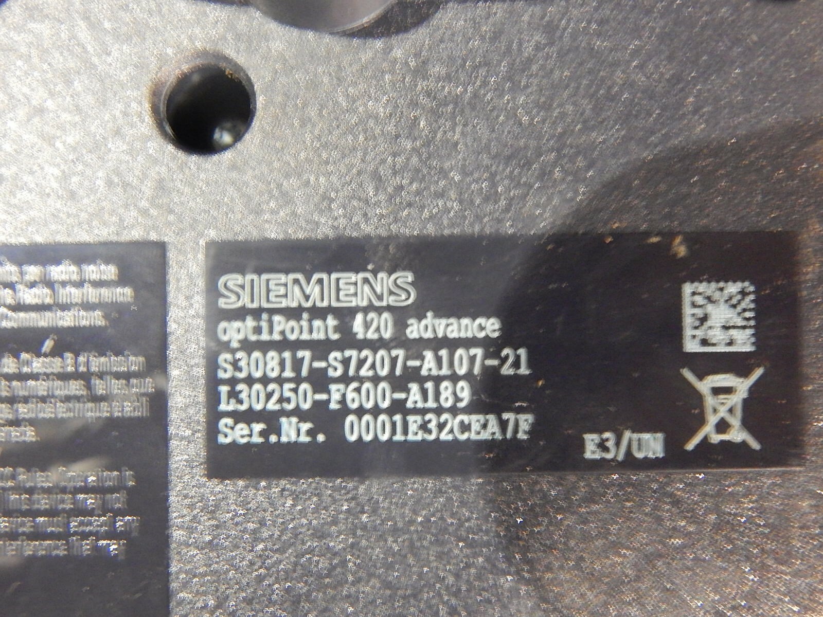 Siemens S30817-S7207-A107-21 S30817-S2707-A107-11 Phone/Expansion