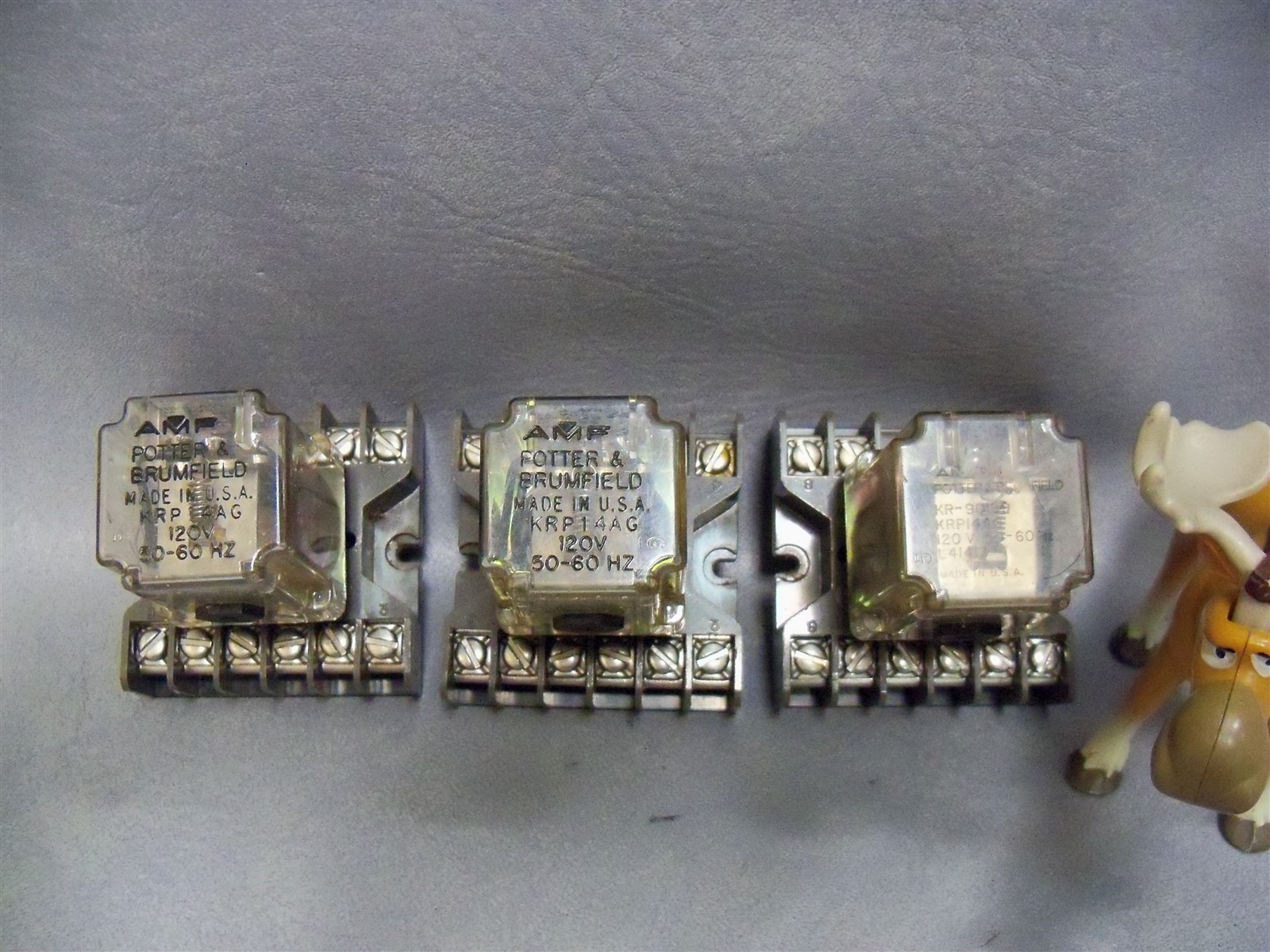 KRP14AG Potter & Brumfield Relay 120V with 27E123 Base – Lot of 3