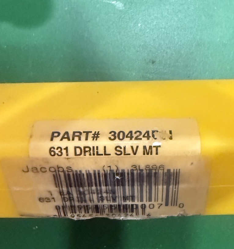 Jacobs 30430N. 631 Drill Sleeve Morse Taper. Drill SLV MT 3MT X 1MT Brand New
