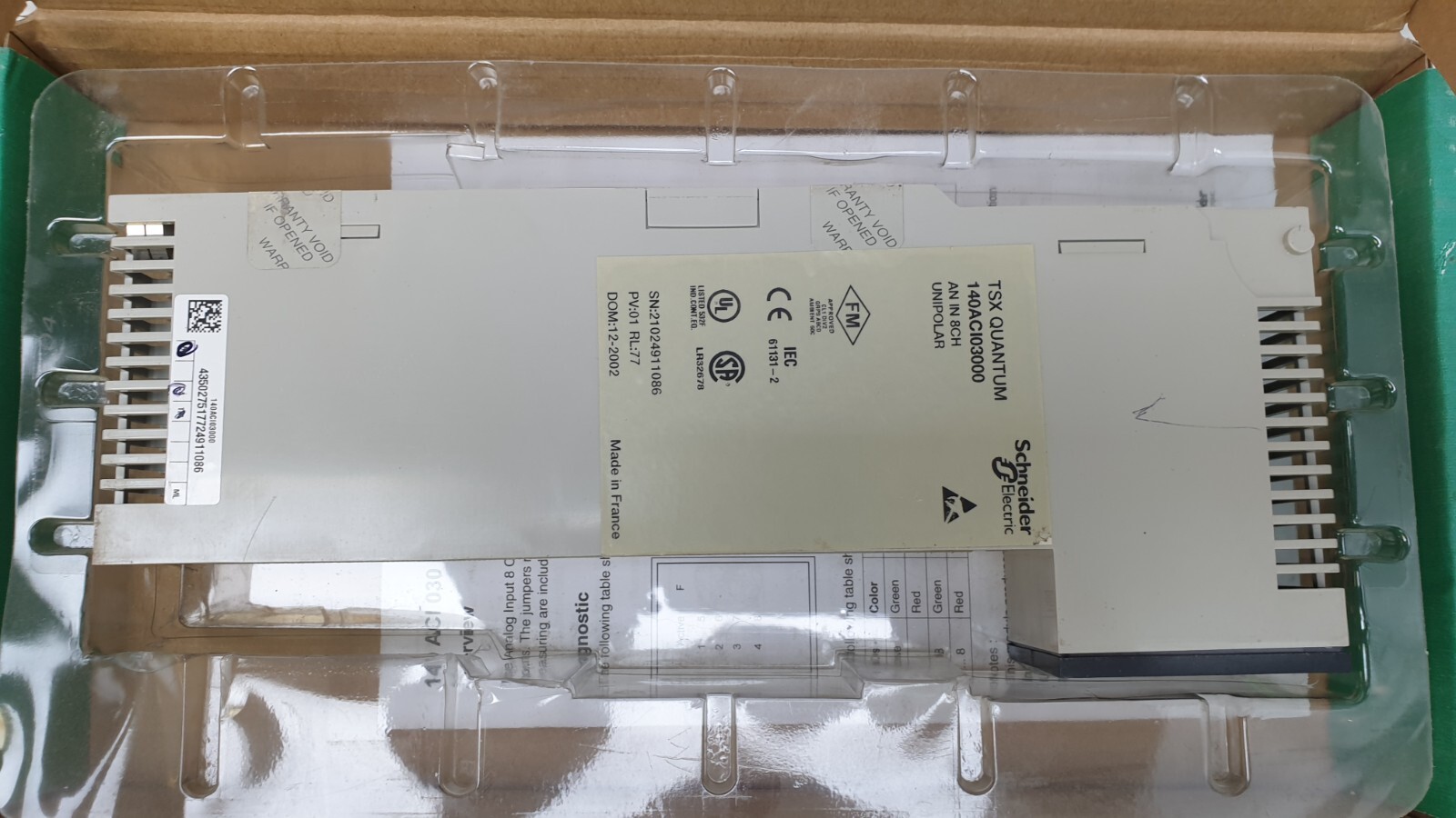 New Schneider Electric 140ACI03000 Modicon Quantum Analog Input 8-Ch