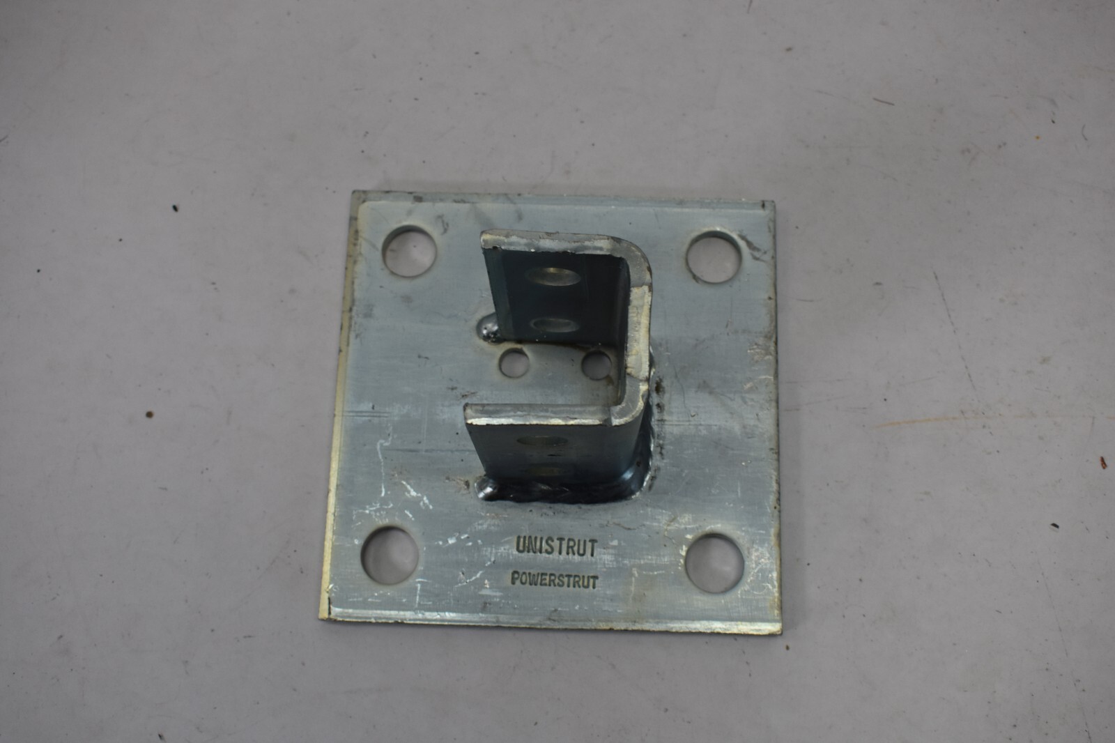 Unistrut Power Strut Channel Post Base 6″ x 6″ 6 Hole Electroplated Steel Unit