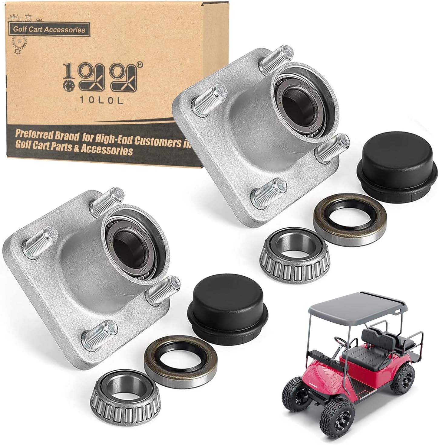 2023 Upgraded Wheel Hub Assembly for 2001.5-2013 EZGO TXT, Shuttle, Workho