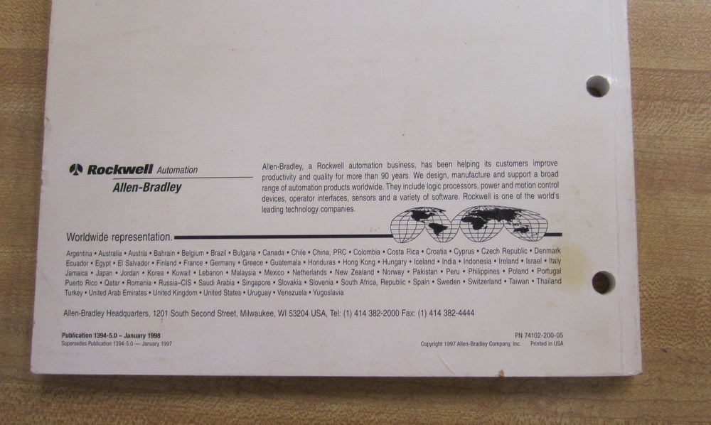 Allen Bradley 1394 Digital AC Motion Control Manual