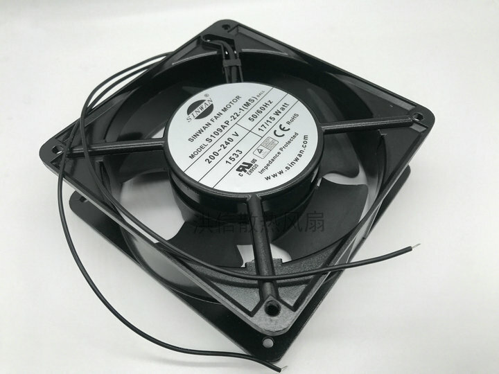 1 PCS SINWAN FAN MOTOR Fan S109AP-22-1 （MS）AC 200-240V 120*120*38MM 2 wire