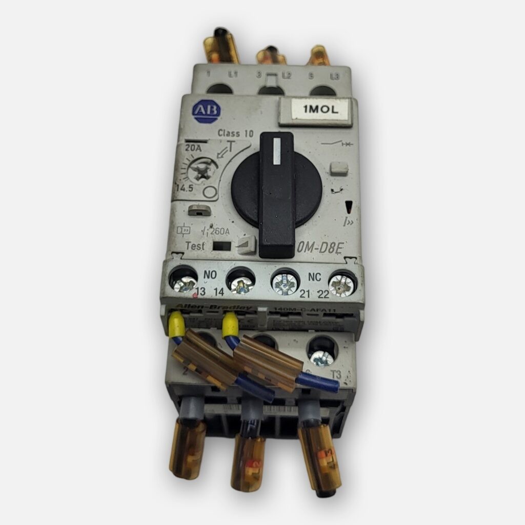 ALLEN BRADLEY 140M-D8E-C20 /C CIRCUIT BREAKER W/ 140M-C-AFA11