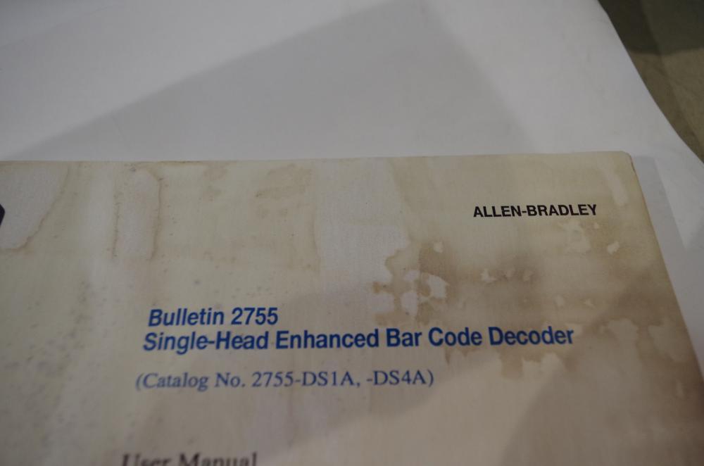 ALLEN BRADLEY SINGLE-HEAD ENHANCED BAR CODE DECODER # 2755-DS1A