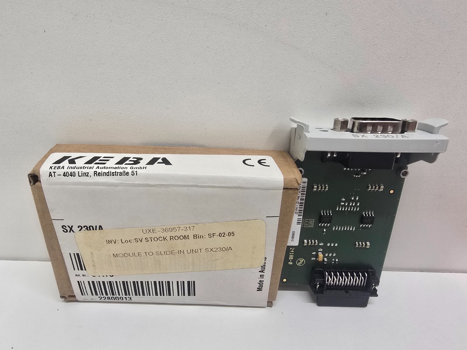 NEW IN BOX! KEBA SLIDE IN MODULE SX230/A 64170