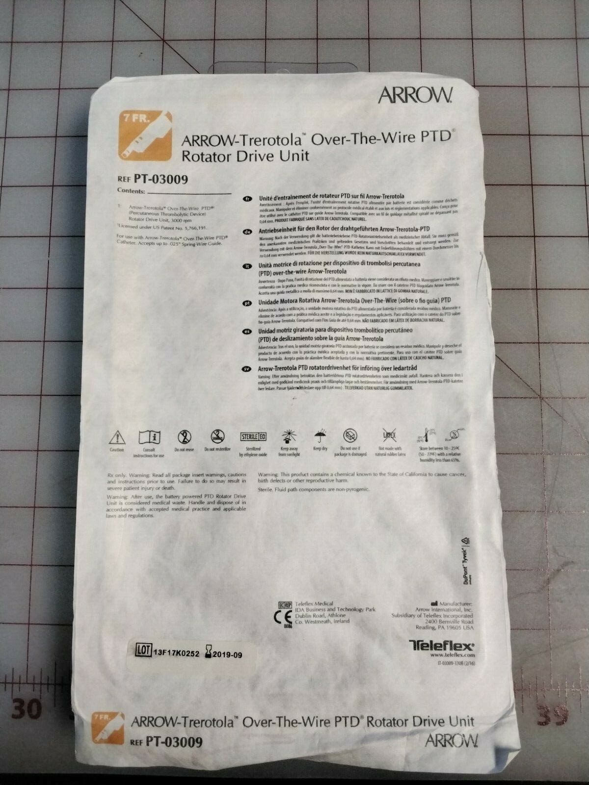 PT-03009: ARROW-TREROTOLA OVER-THE-WIRE PTD ROTATOR DRIVE UNIT (EXP. 2019)