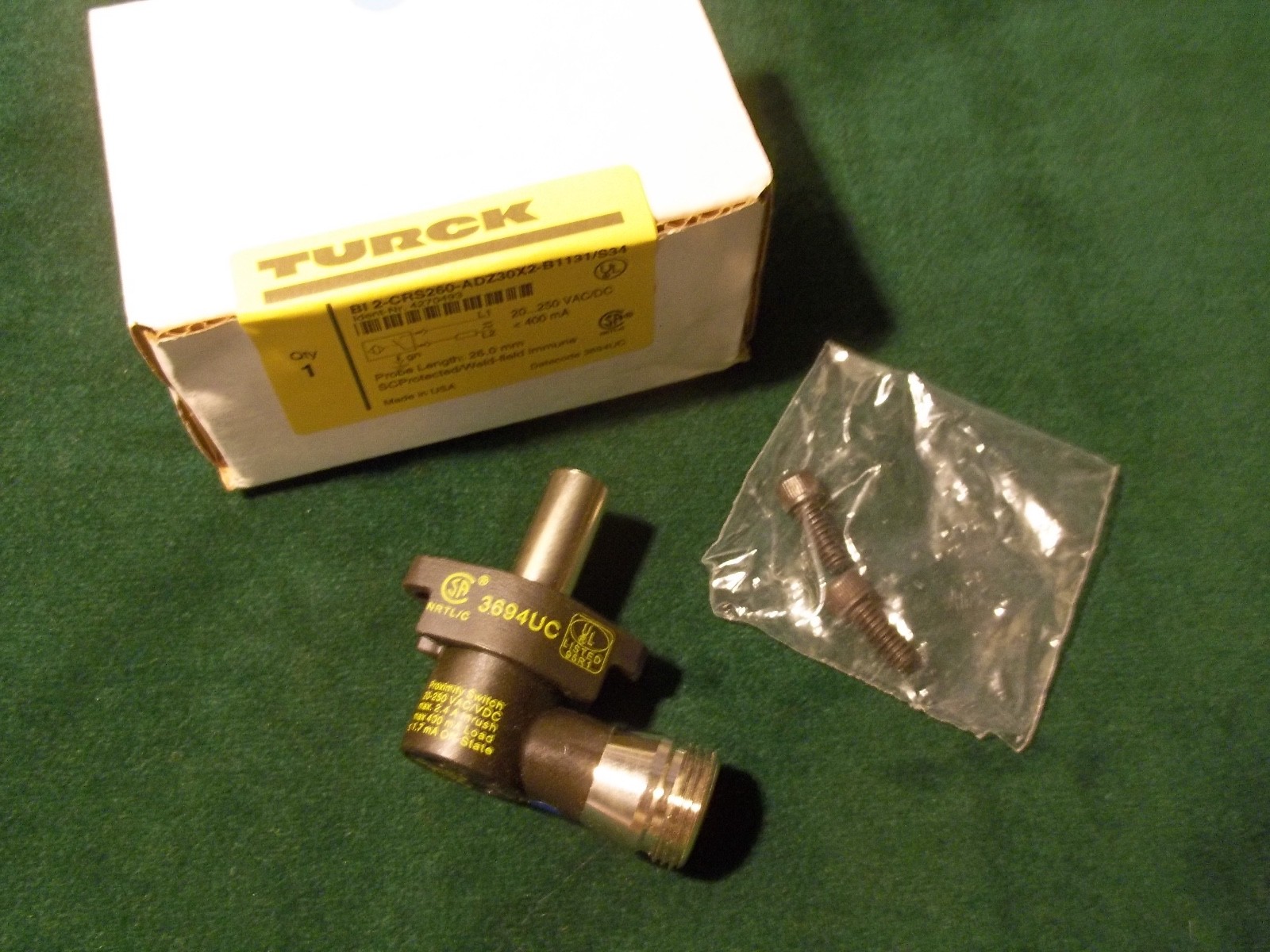 TURCK B12-CRS260-ADZ30X2-B1131/S34 PROXIMITY SWITCH Sensor – NEW ~ Aisle N