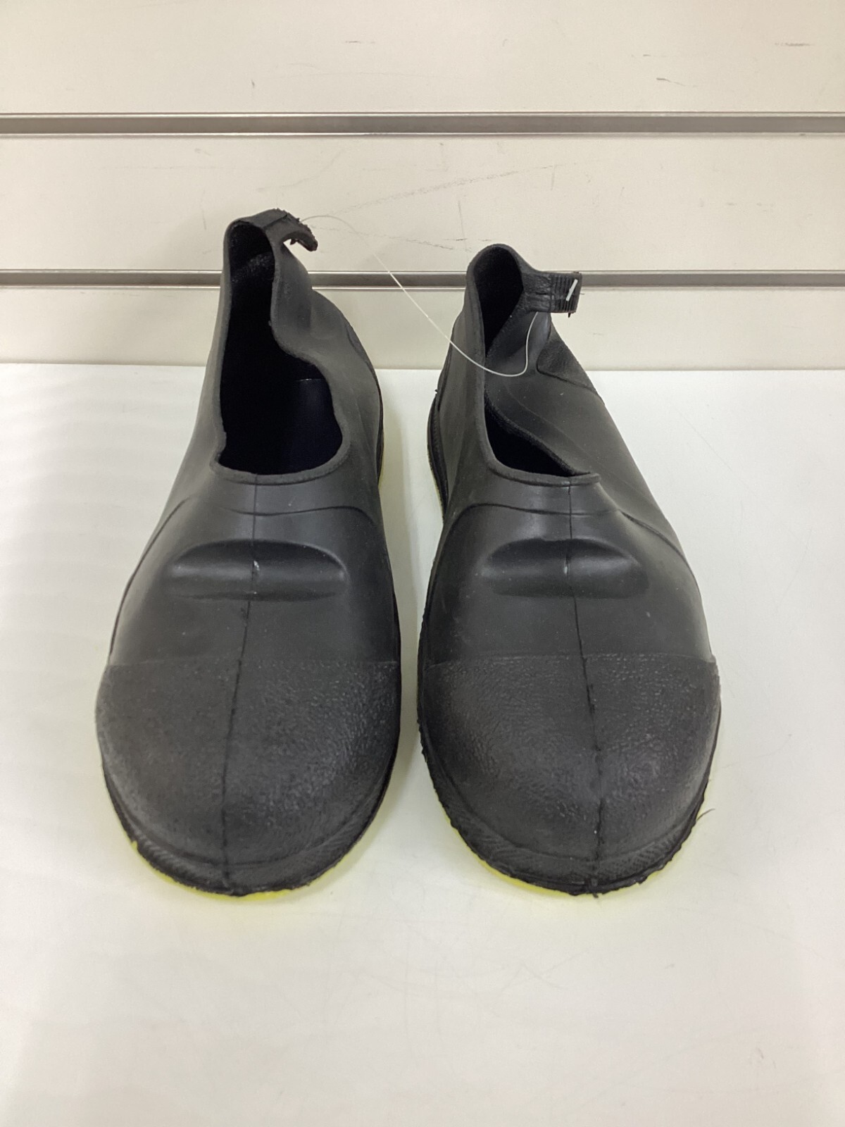 Overshoe: Ankle Shoe, Steel, Cleated, 4 to 5 Fits Shoe Size, Black/Yellow, TINGL