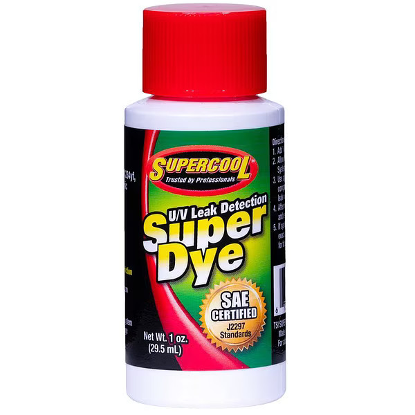 Supercool 33003 UV Leak Detection Dye, Green, Size 1 oz.