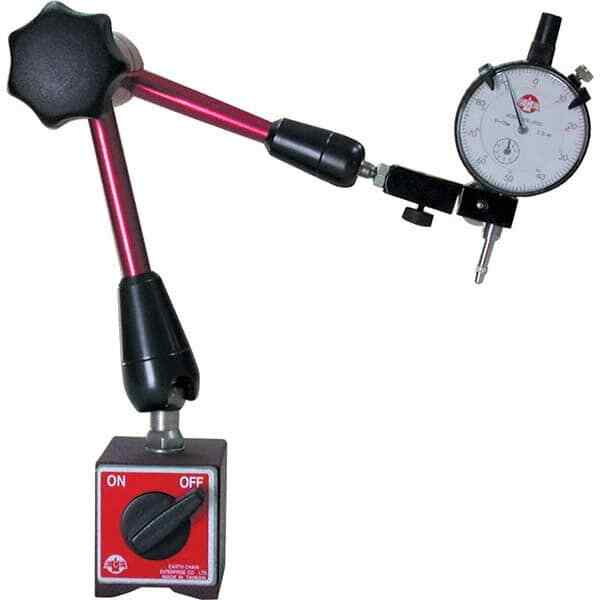 Techniks ECE-340 Magnetic Indicator Base: 176 lb Pull, Fine Adjustment Arm