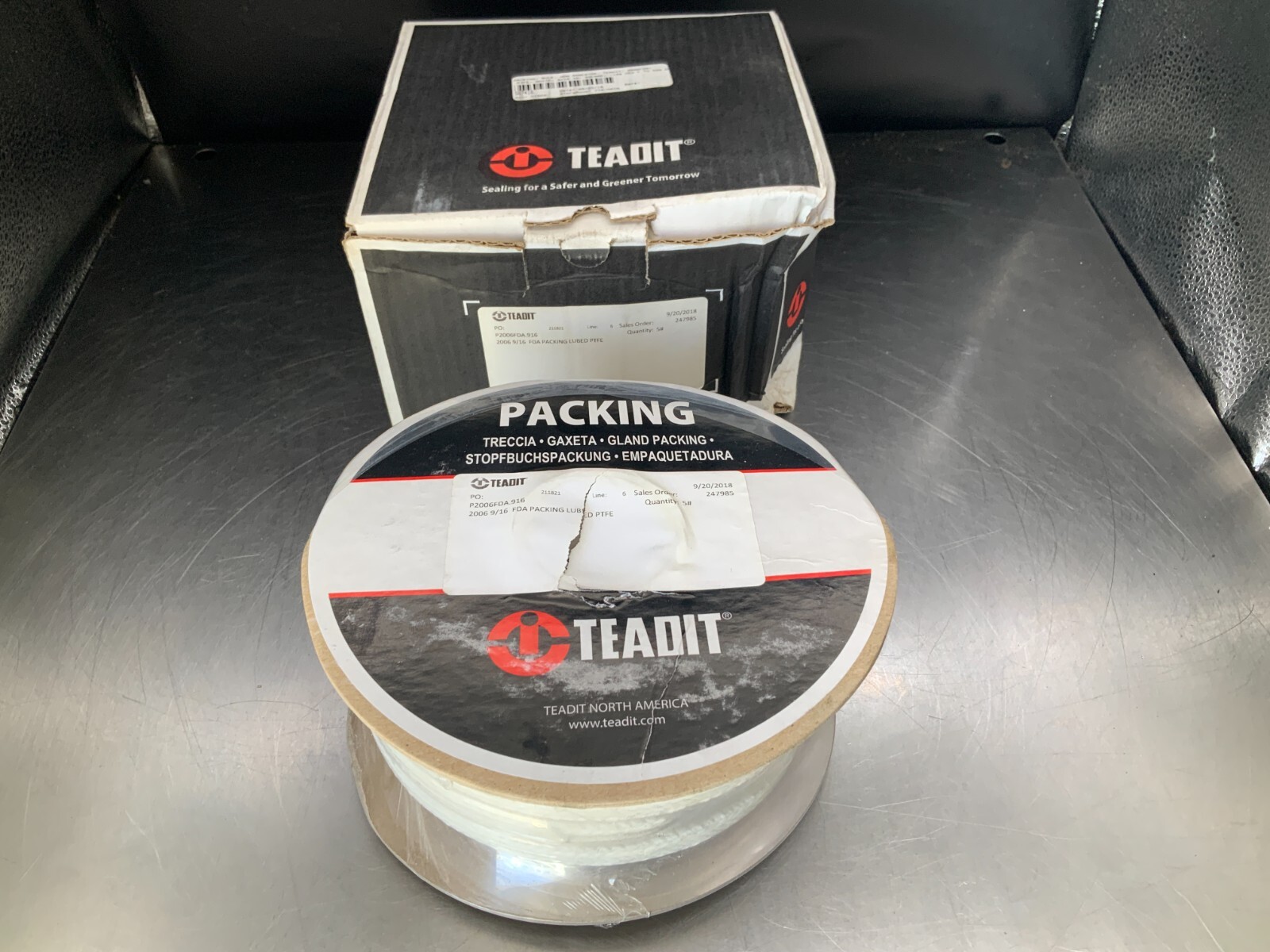 Teadit P2006FDA.916 2006 Braided Packing Lubed PTFE 9/16″, 5# Spool