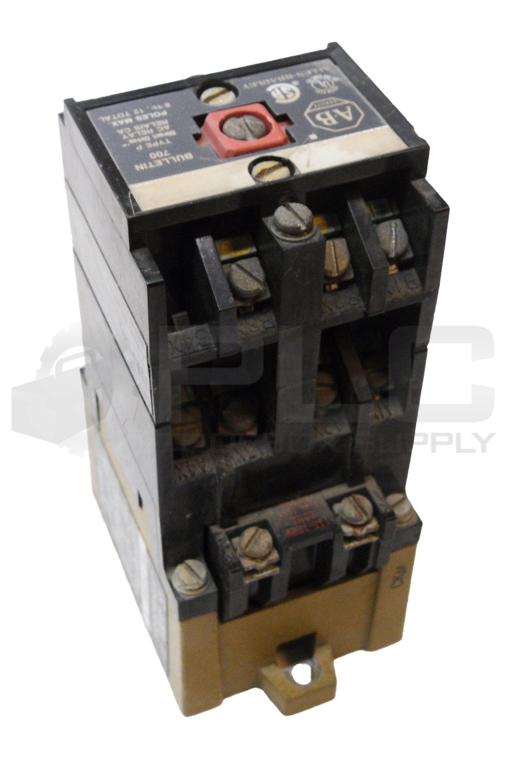 ALLEN BRADLEY 700-P400A1 /A AC RELAY 600VAC W/ 700-PB40 /A AUXILIARY CONTACT
