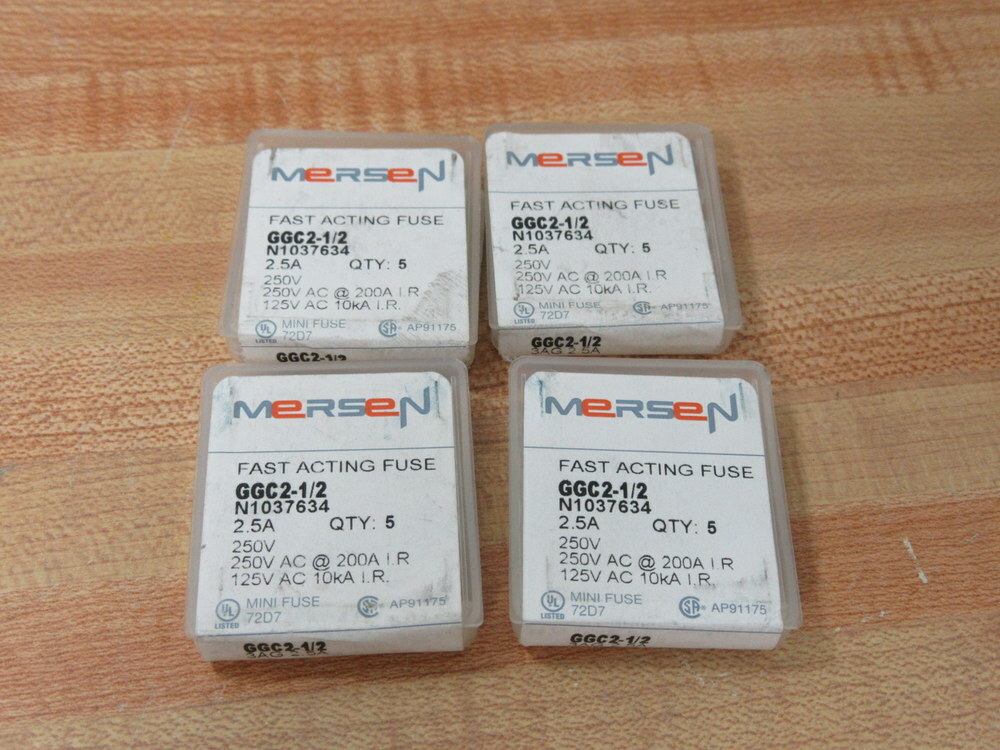 Mersen GGC2-1/2 Fast Acting Mini Fuse GGC212 (Pack of 20)