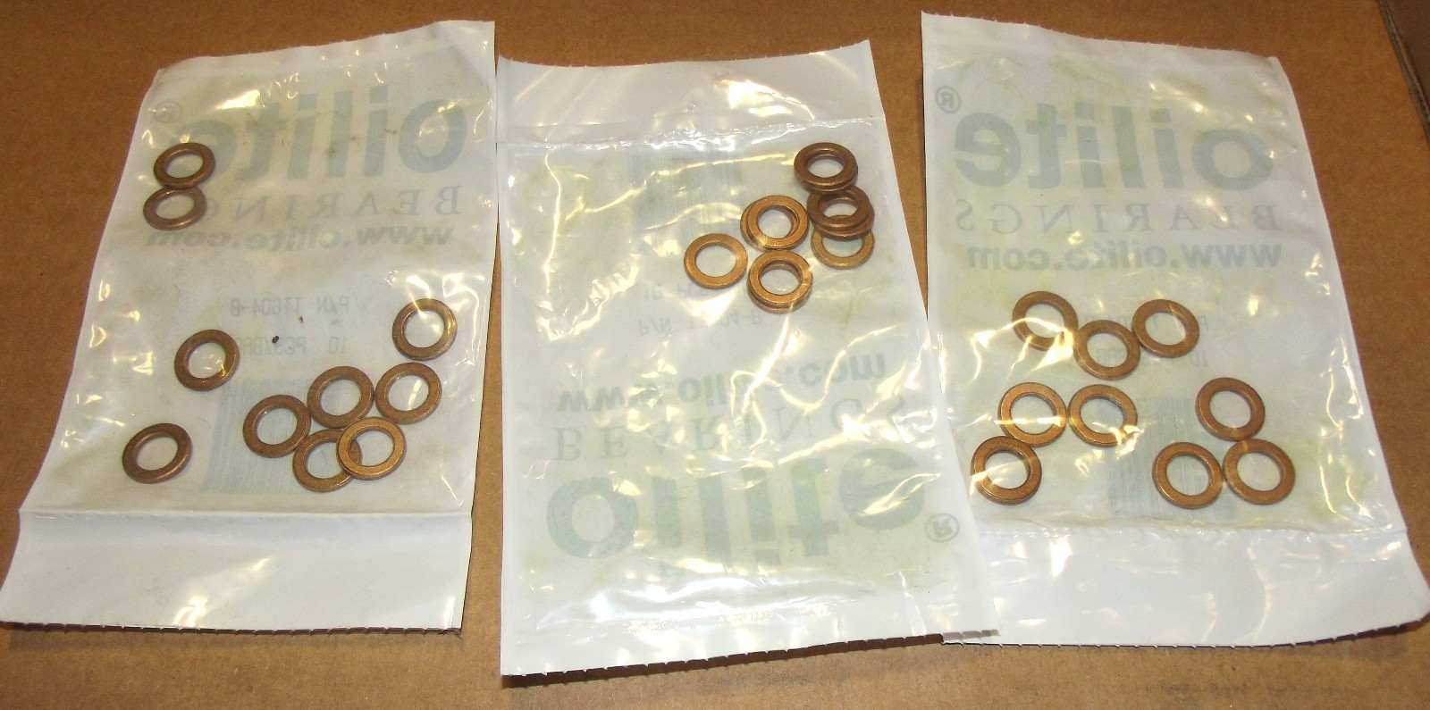 Oilite TT604-B Thrust Washer 3/8 in Bore, Bronze, SAE 841, 5/8 in OD x 0.062 in