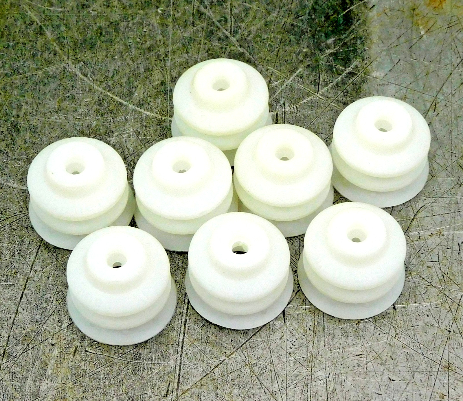 EDCO USA XP-2B25 Double Bellows Vacuum Suction Cup 25mm DIA Lot of Eight (8)