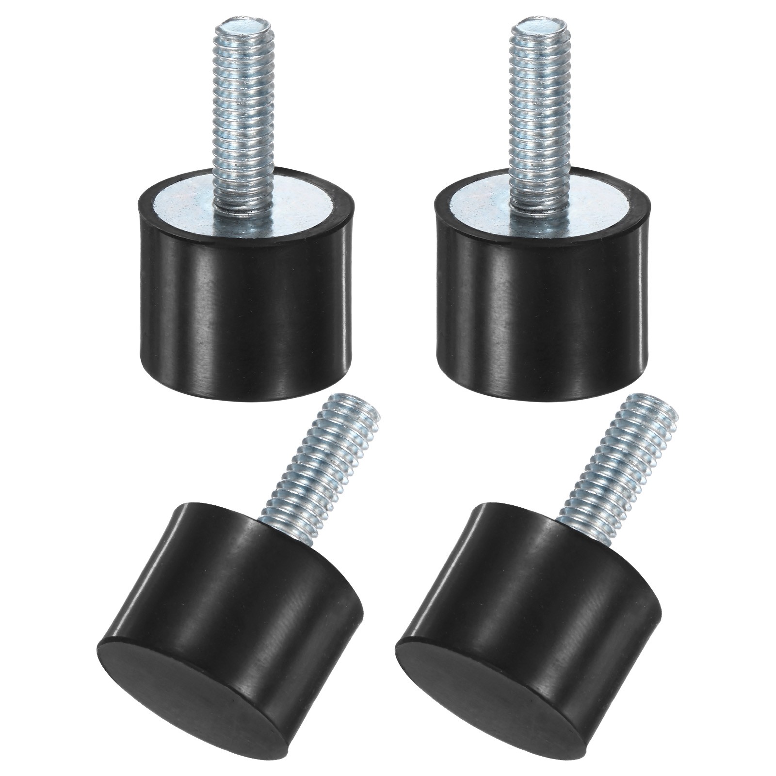 4-Pack Rubber Mounts with M6 x 18mm Studs Male D20mmxH15mm