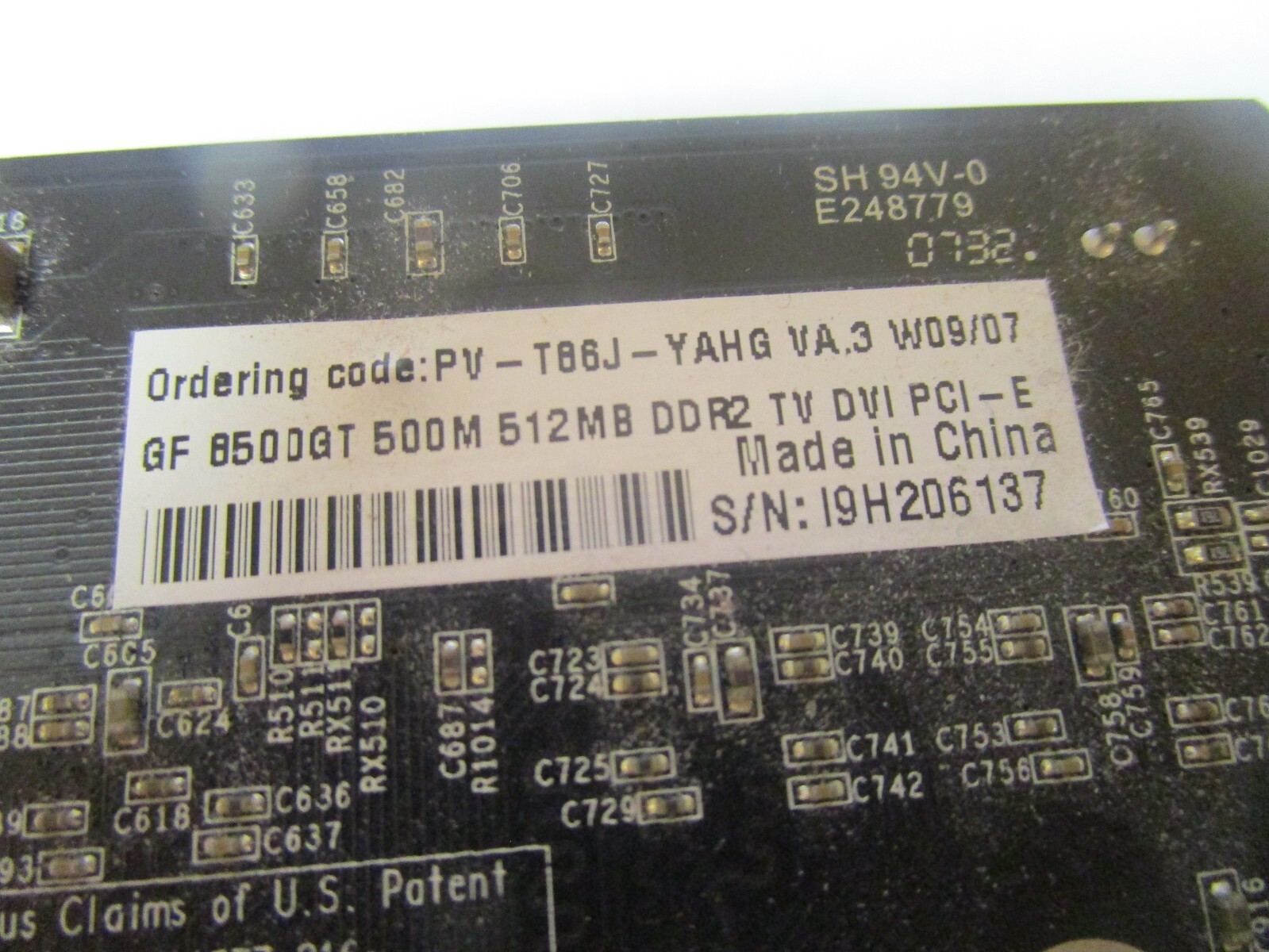 XFX VIDEO GRAPHICS CARD VPENV86J1PS4 8500 GT 500M 512MB