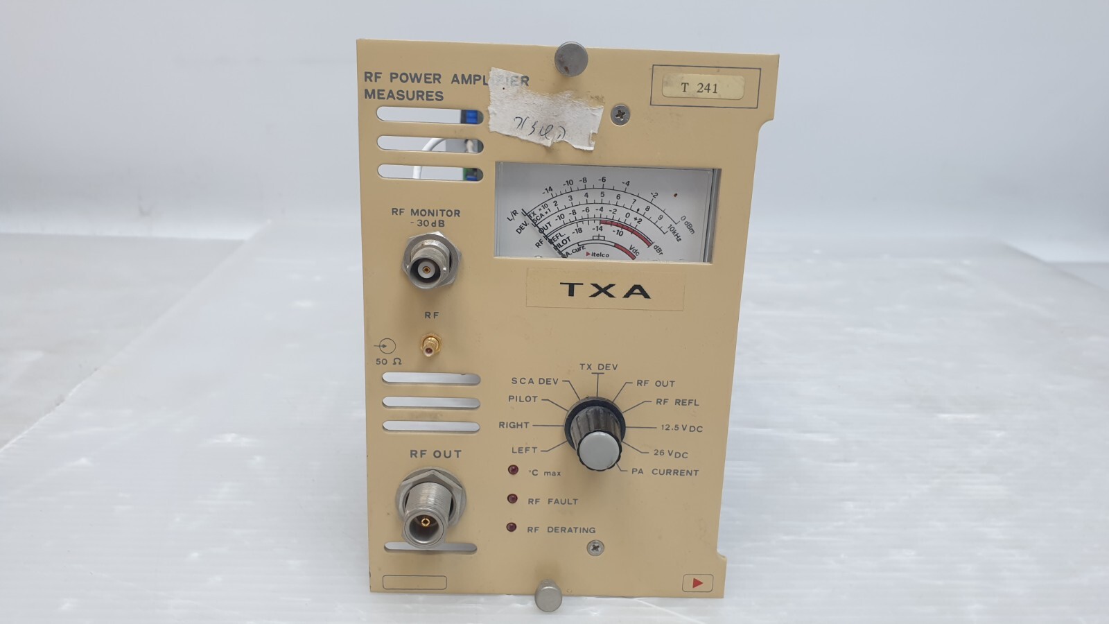 Orban rf power amplifier measures TXA Itelco 403100250