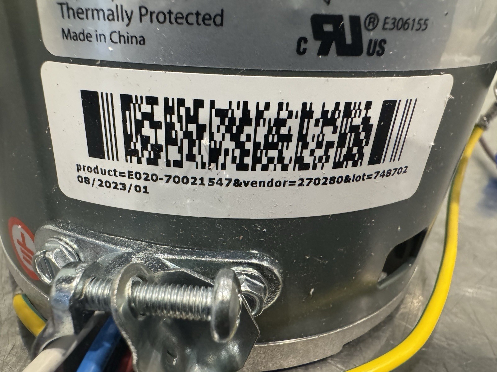 70021547 Motor 1/5 HP 277V 900 RPM 1.35A 3 Speeds E020-70021547 NEW! SHIPS FREE!