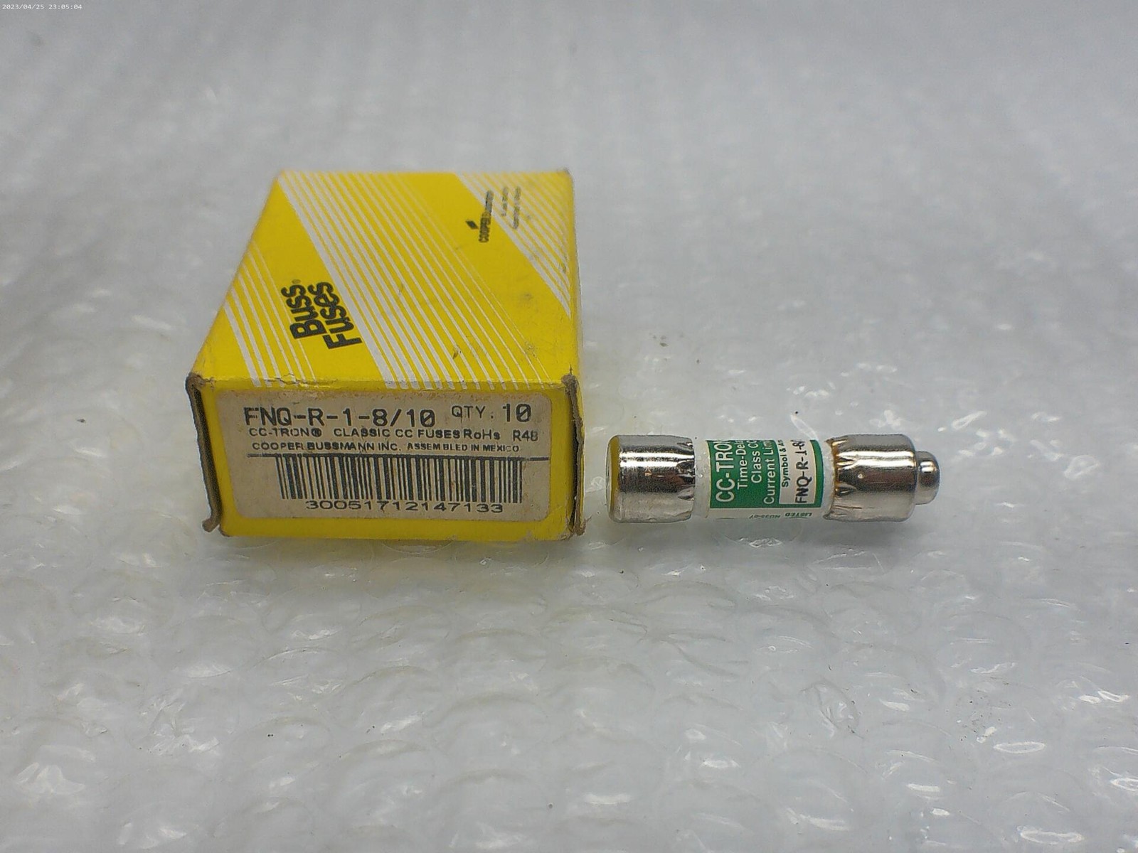 BUSSMANN FNQ-R-1-8/10 FUSE GREEN PKG OF 10 NSMP.