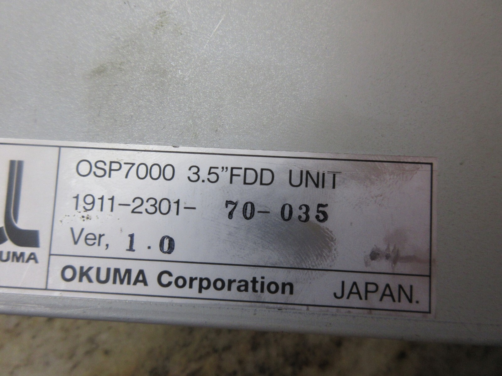 OKUMA OSP7000 3.5″ FDD UNIT 1911-2301-70-035 702D-6037D 7634-60025 MX-45VAE CNC
