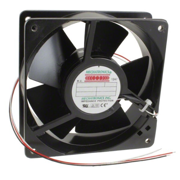 Mechatronics UF12AM12-BWHR-F Fan Tubeaxial – 115VAC – Square – 120mm x 120mm …
