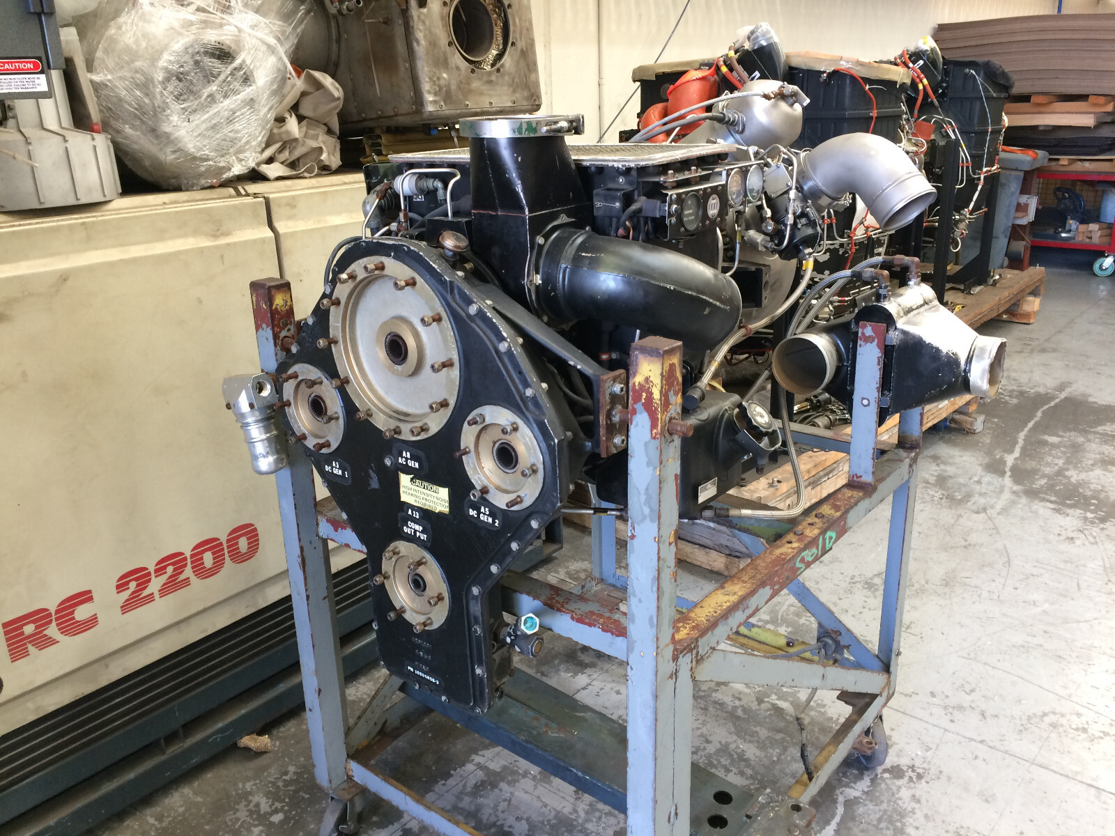 Garrett Airesearch GTCP85-102 gas turbine engine AC+DC GENERATORS 39 HOURS TSO