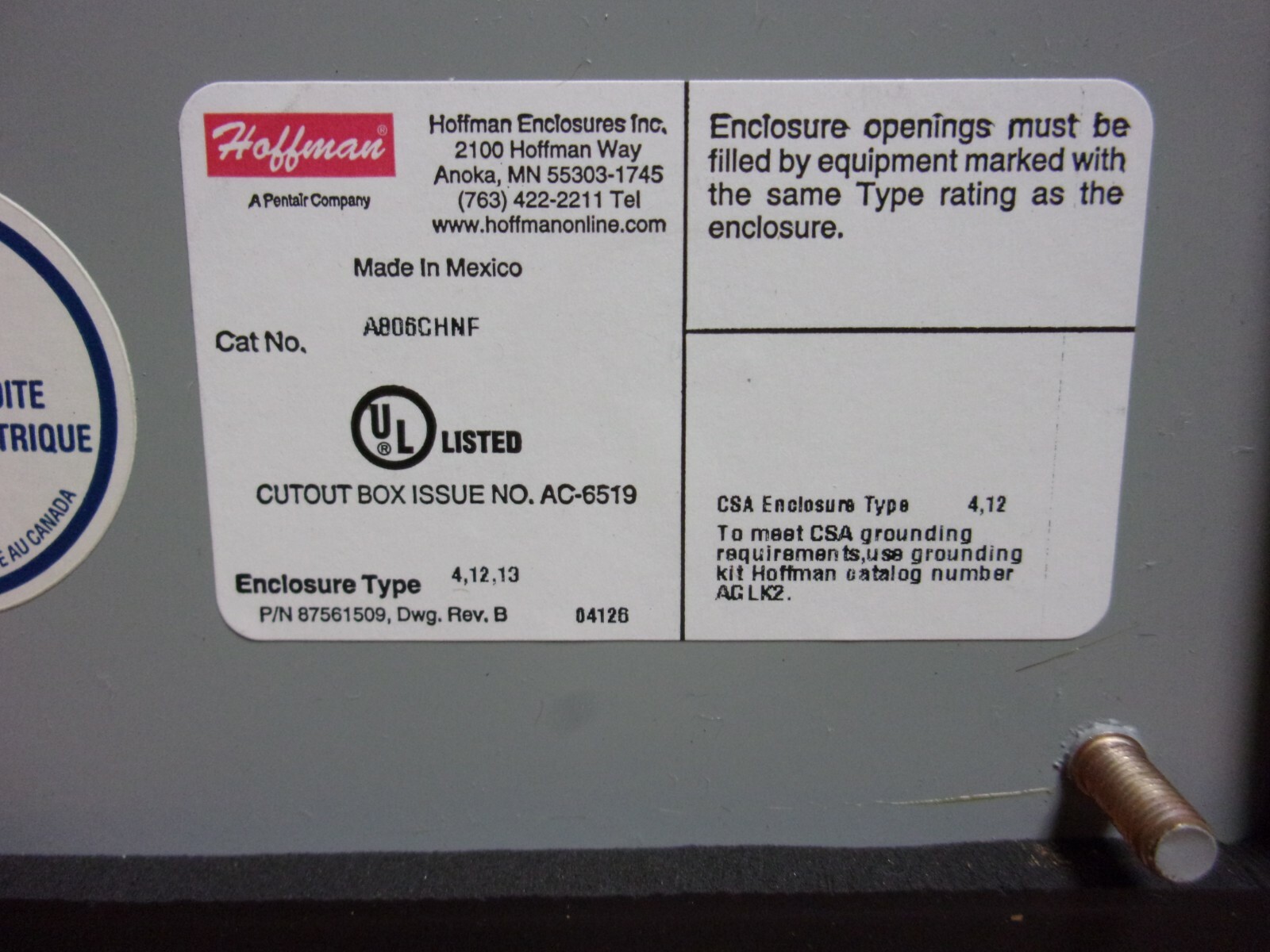 Moore Industries Thermocouple Transmitter TCT/T2-5MVFS/10-50MA/117AC
