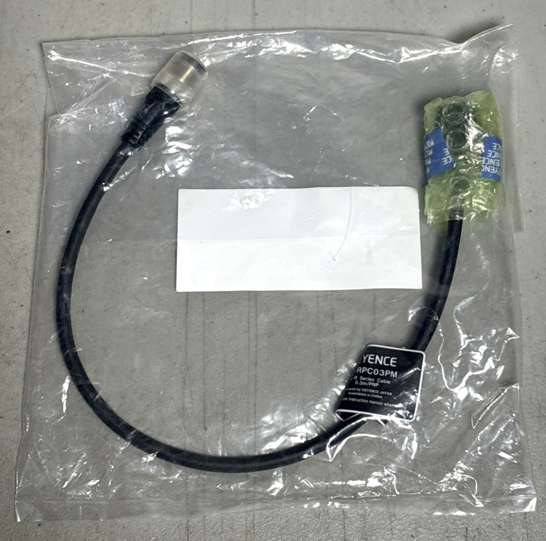 Keyence GL-RPC03PM Light Curtain Cable 5 Pin GL-R Series Cable 0.3m/PNP – NEW