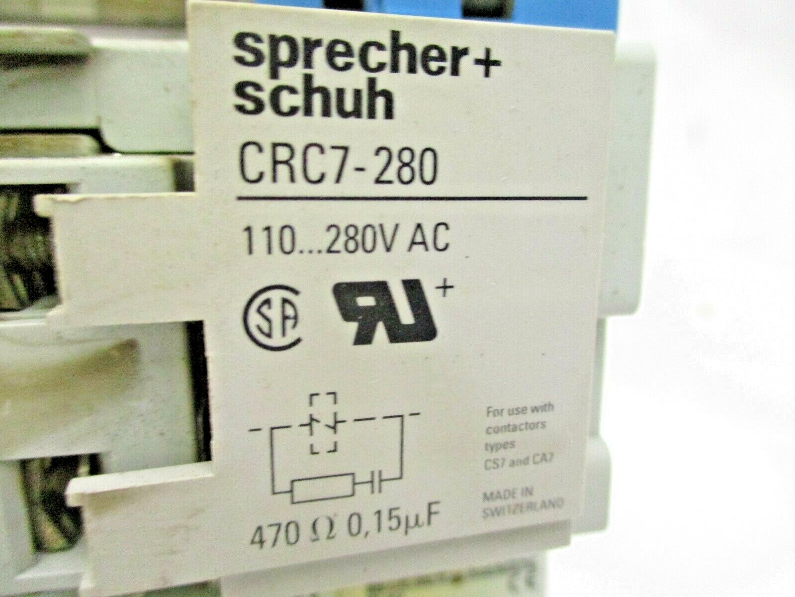 Sprecher + Schuh CT4-9 CA7-16-10 CA4-9 CRC7-280 Finder Type 55.34 A4389ISU