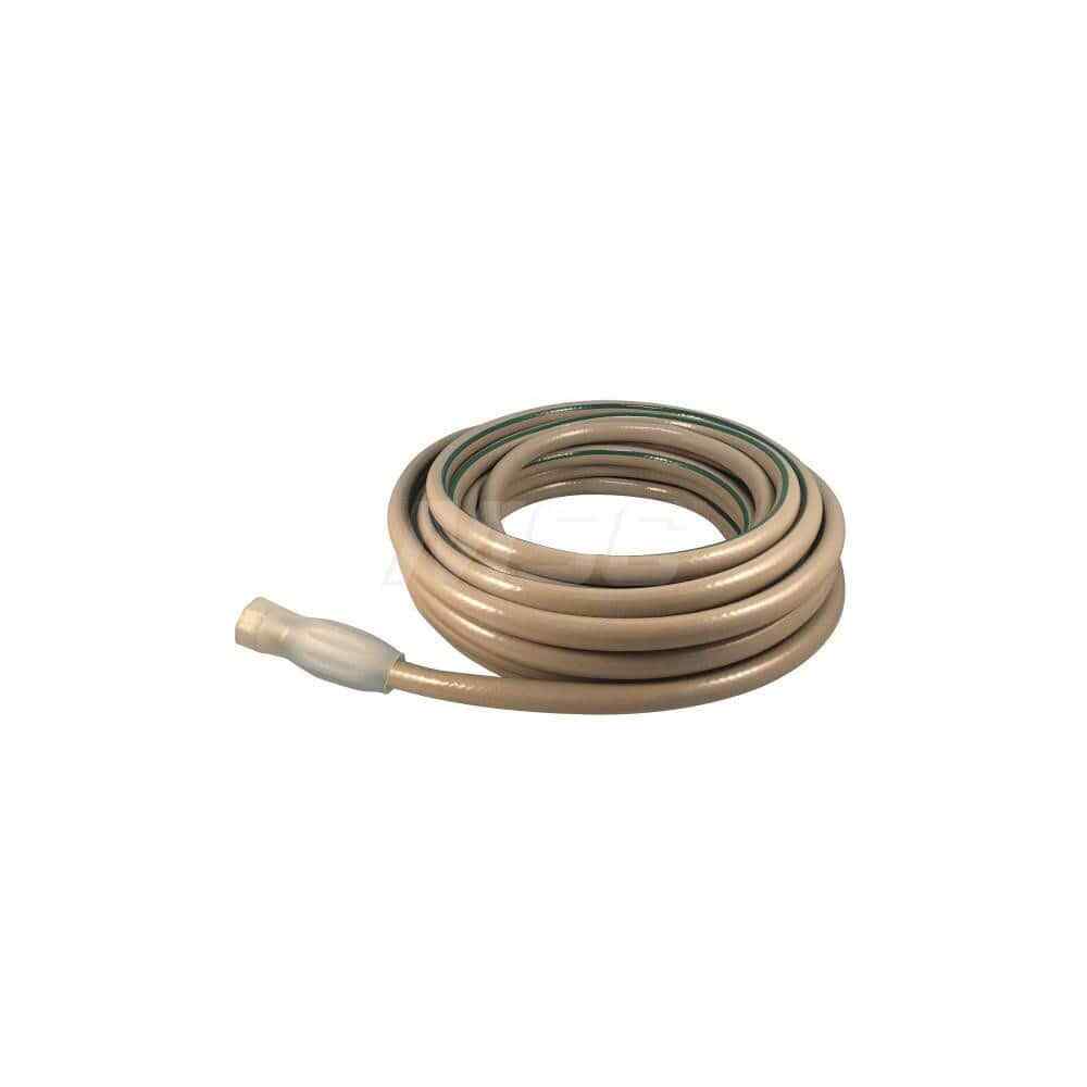 Made in USA All-Weather Medium-Duty Beige Garden Hose with Green Stripe: 50 Feet