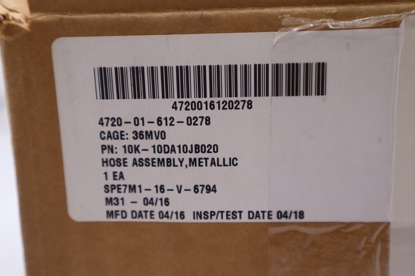 SPARTAN 4720-01-612-0278 HOSE ASSEMBLY #2745
