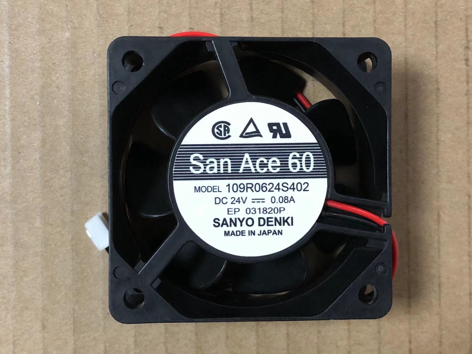 1pcs SANYO 109R0624S402 24V 0.08A 6025 2-wire inverter cooling fan